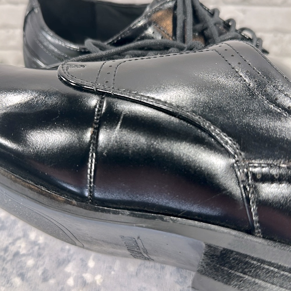 Stacy Adams - Black Leather Semi-Round Cap-Toe Dress Oxfords Mens 12M🖤VGUC - Picture 12 of 13